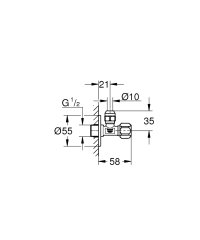 Ara Musluk  1/2''x 3/8''  10 lu Paket 2201800M