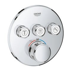 GROHE SmartControl Üç Yollu Yön Değiştiricili Ankastre Termostatik Duş Bataryası - (29121000)