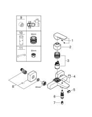 GROHE Cubeo Tek Kumandalı Banyo Bataryası -  (1018130000)