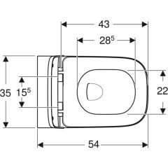 GEBERİT Smyle Square Rimfree Asma Klozet Seti - (501.668.00.1)