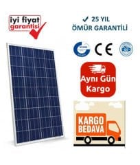 100 Watt Güneş Paneli Polikristal 1. Sınıf A Class