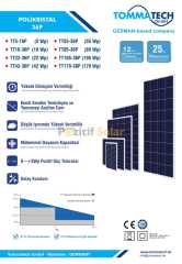 Tommatech 170 W Watt Polikristal Güneş Paneli Solar Panel 1. Sınıf A Class