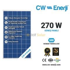 Tommatech 270 Watt Güneş Paneli Solar Panel Polikristal 24 Volt 1.Sınıf A Class