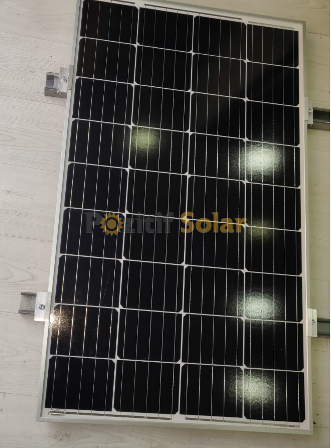 Güneş Paneli Montaj Aparatı 1 Panel İçin 4 Adet 30 cm Profil 4 Adet Son Klemp