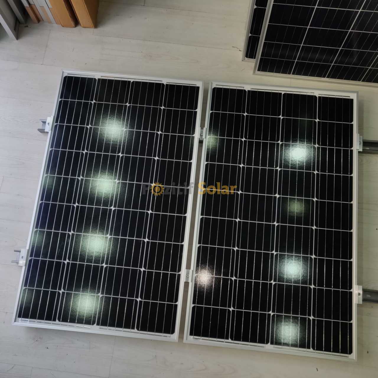 Güneş Paneli Montaj Aparatı 2 Panel İçin 6 Adet 30 cm Profil 6 Adet Klemp
