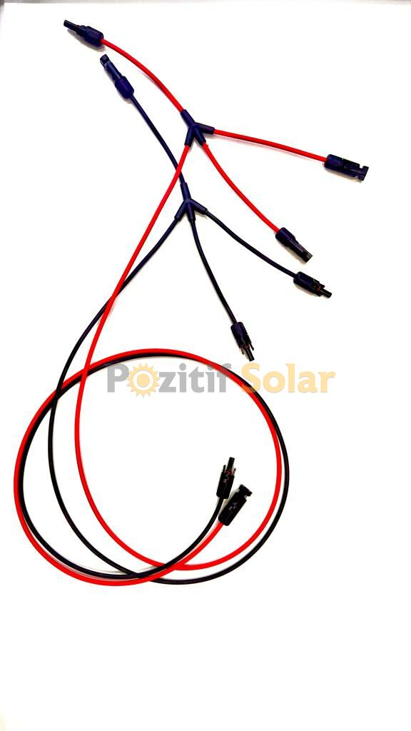 3 LÜ MC4 T BRANÇ SOLAR KONNEKTÖR 3 İN 1  (2 METRE) KABLOLU PARALELLEME