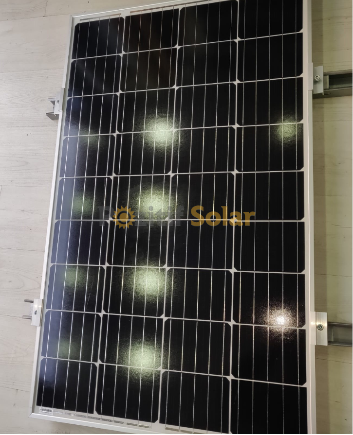 Güneş Paneli Montaj Aparatı 1 Panel İçin 125 cm 2 Adet Profil 4 Adet Klemp