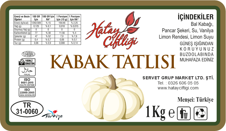 Kıtır Kabak Tatlısı 1000Gr