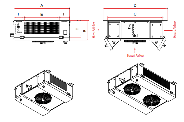 ATK 240 66 26,2 m² TAVAN EVAPORATÖR
