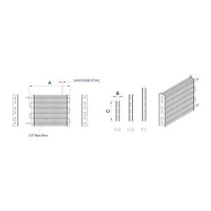 Azak Ays 855 Evaporatör 8'li Yan 55x16 4,32 M2