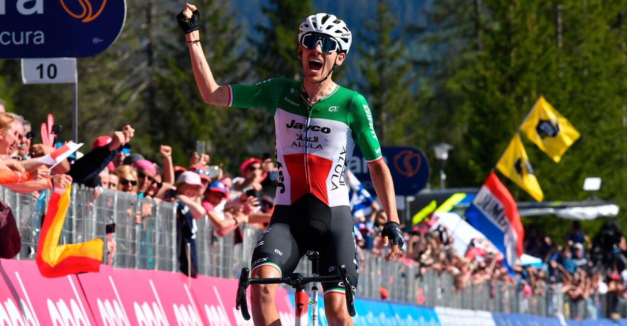 Filippo Zana, Giro'da 18. Etapta Zafere Sürdü