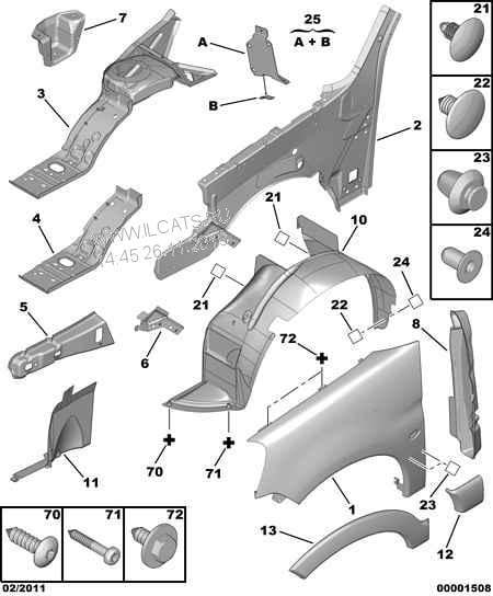 PEUGEOT PARTNER ( M59 ) ÖN ÇAMURLUK DODİĞİ ÇİTASI -- SAĞ -- ( ADVENTURE - ORİGİN )