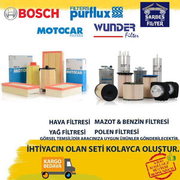 FORD FİESTA 2001 - 2008 1.25 BENZİNLİ FİLTRE YAĞ BAKIM SETİ