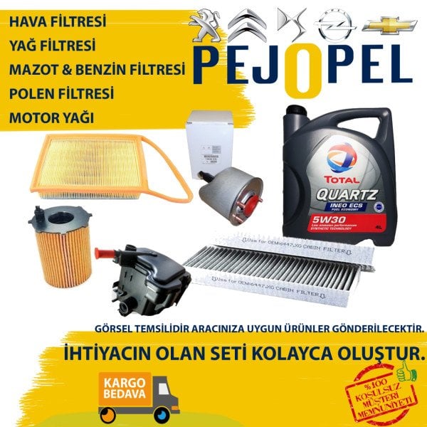 CİTROEN JUMPER 3 2.2 HDİ EURO4 Filtre Bakım Seti