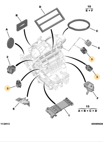 PEUGEOT & CITROEN KALORİFER KAPAK MOTORU 308 / 508 / RCZ / DS4 / C4