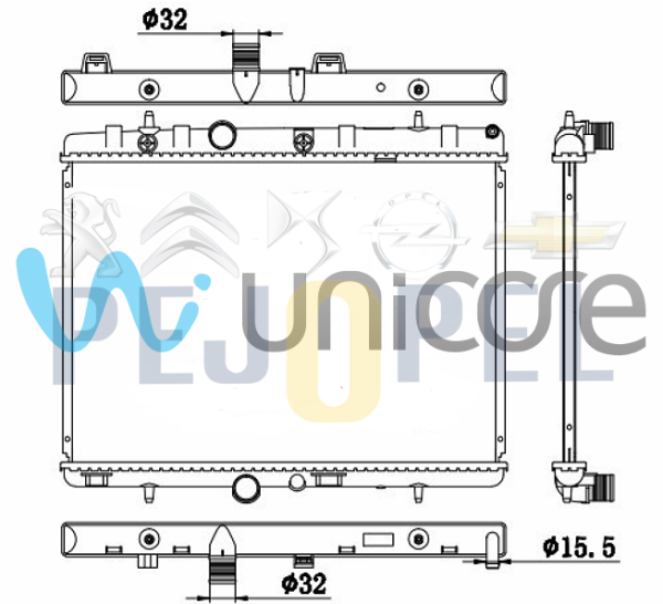 PEUGEOT & CITROEN -- SU RADYATÖRÜ C3 - C4 CACTUS - C-ELYSEE - DS3 - 207 - 208 - 301