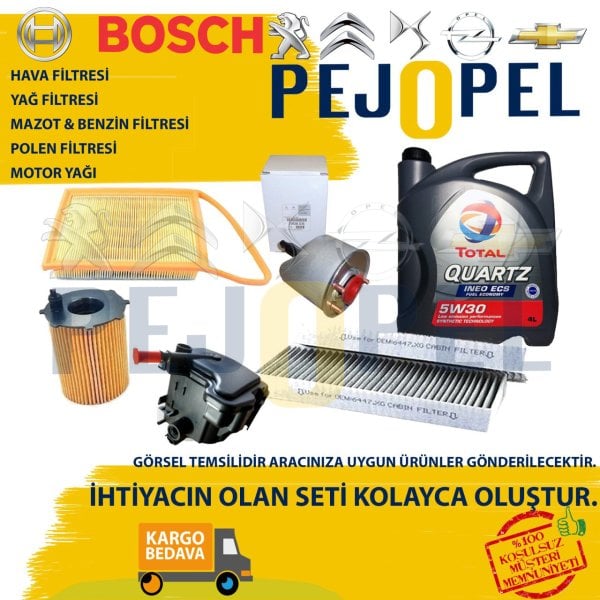 BOSCH SET - PEUGEOT 106 1.4 Filtre Bakım Seti