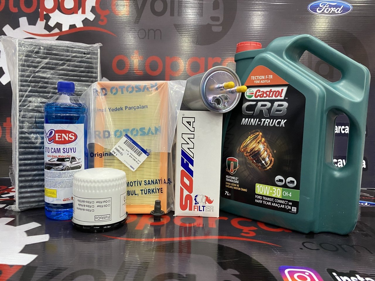 Connect 75ps Komple Yağ Bakım Seti 10w30 7 Litre Castrol Motor Yağı