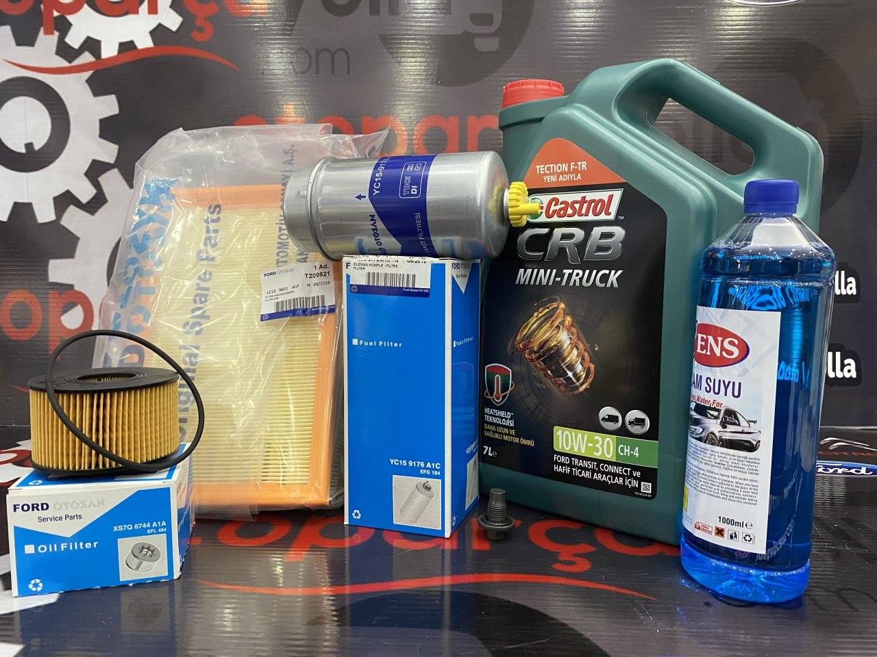 Transit V184 Komple Yağ Bakım Seti 10w30 7 Litre Castrol Motor Yağı