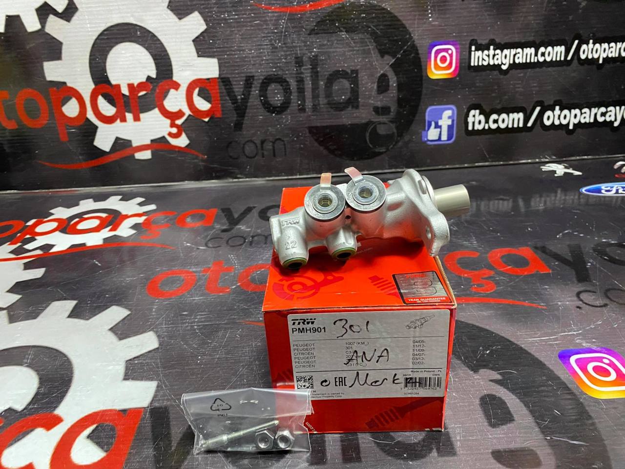 301 Fren Ana Merkezi Çapı: 22.2 mm TRW Marka 4601r7