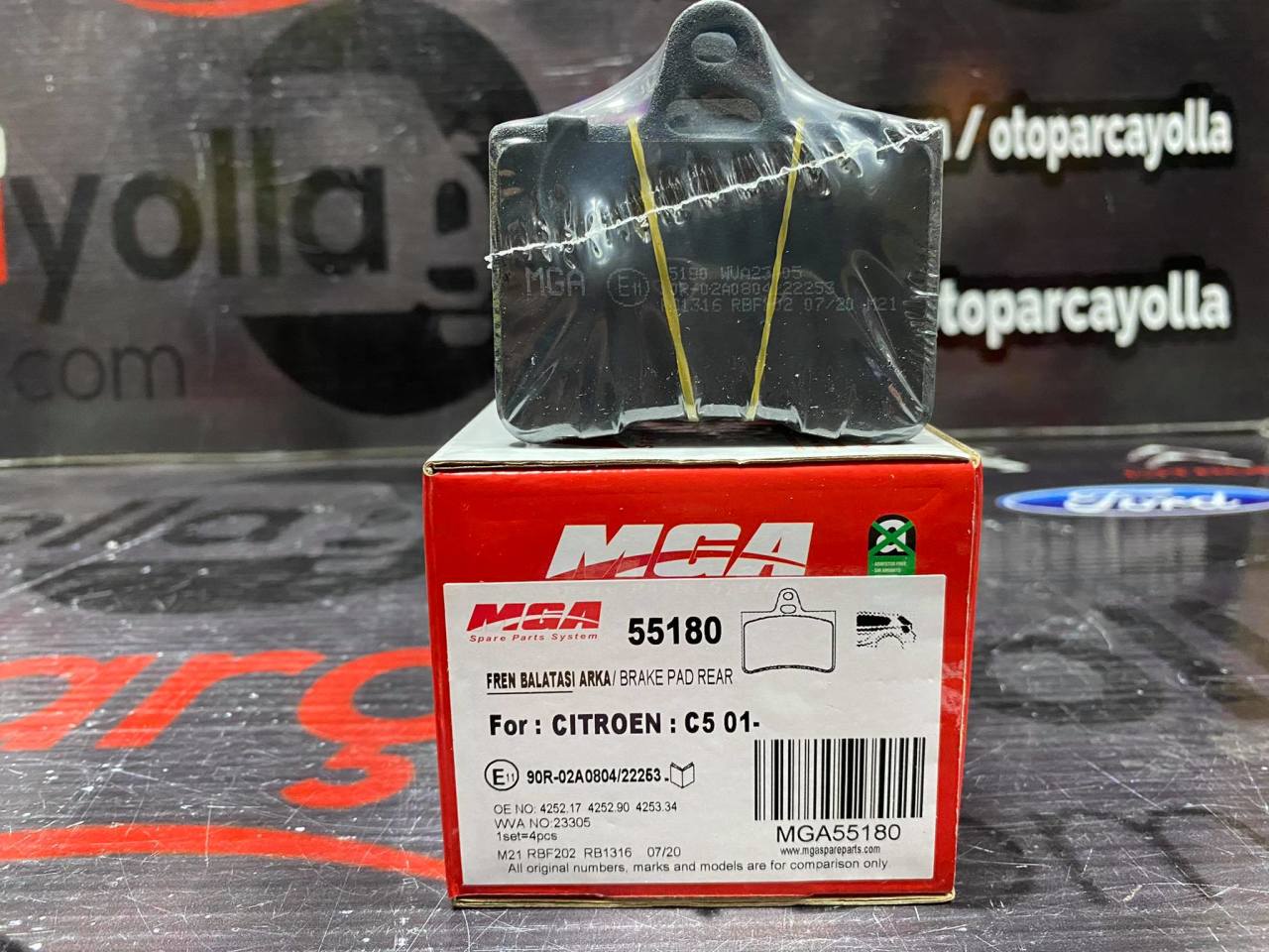 C5 2001-2008 Arka Fren Balatası Takım Mga
