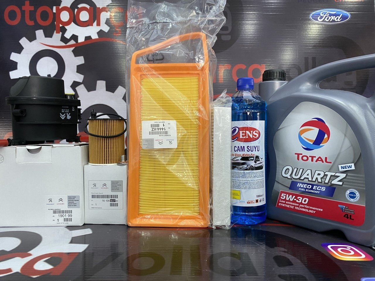 C3 1.4 Euro4 Hdi Orjinal Yağ Bakım Seti 5w30 Total Yağ