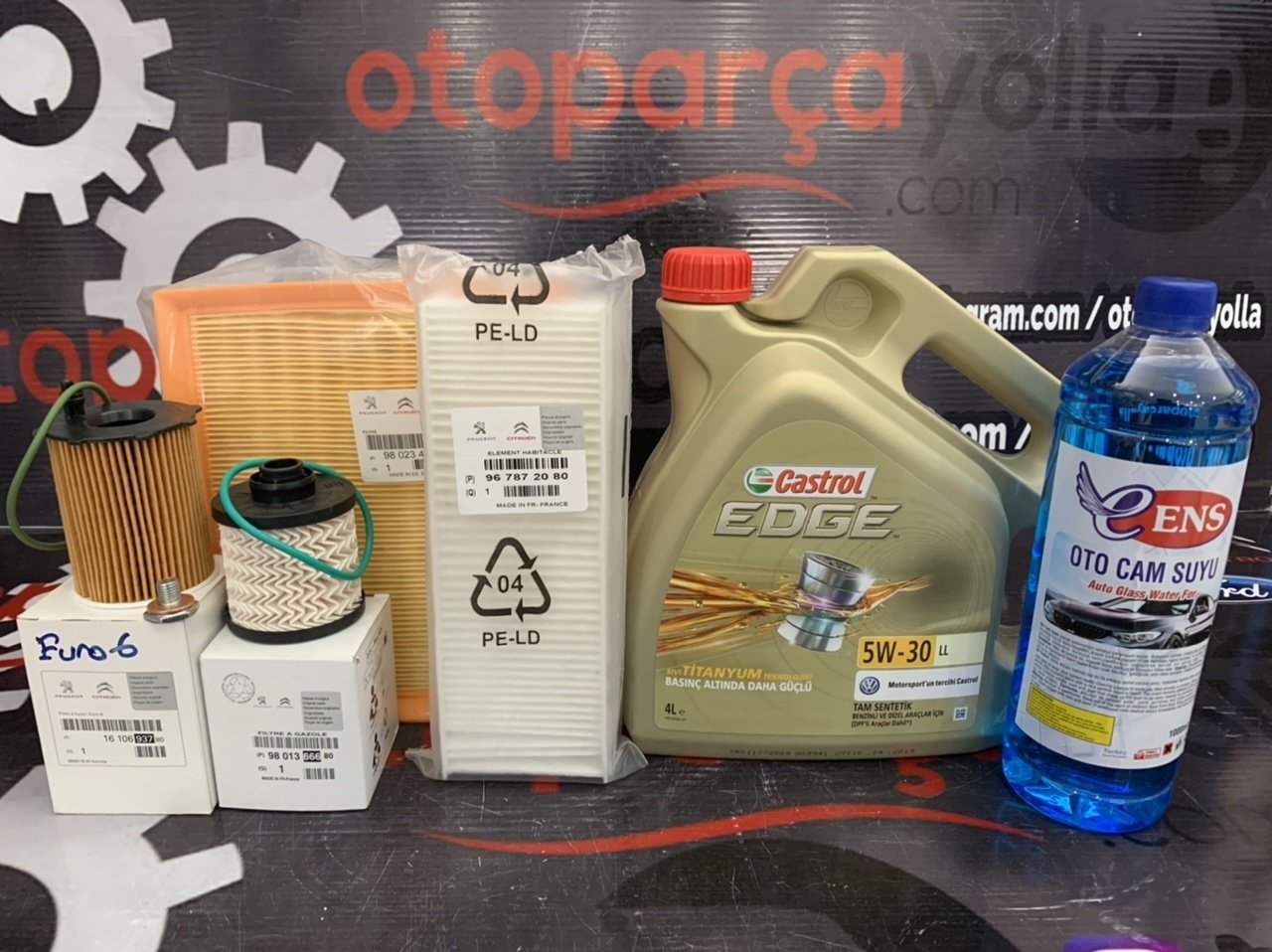 301 Euro6 Komple Orjinal Yağ Bakımı Kit 5w30 Castrol Yağlı