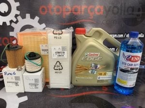 301 Euro6 Komple Orjinal Yağ Bakımı Kit 5w30 Castrol Yağlı
