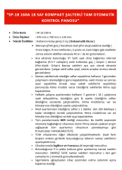 SP-18-160 A TAM OTOMATİK KONTROL PANOSU