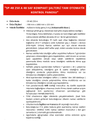 SP-48-250 A TAM OTOMATİK KONTROL PANOSU