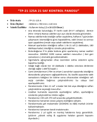 TP-21-125 WİFİ' Lİ KONTROL PANOSU