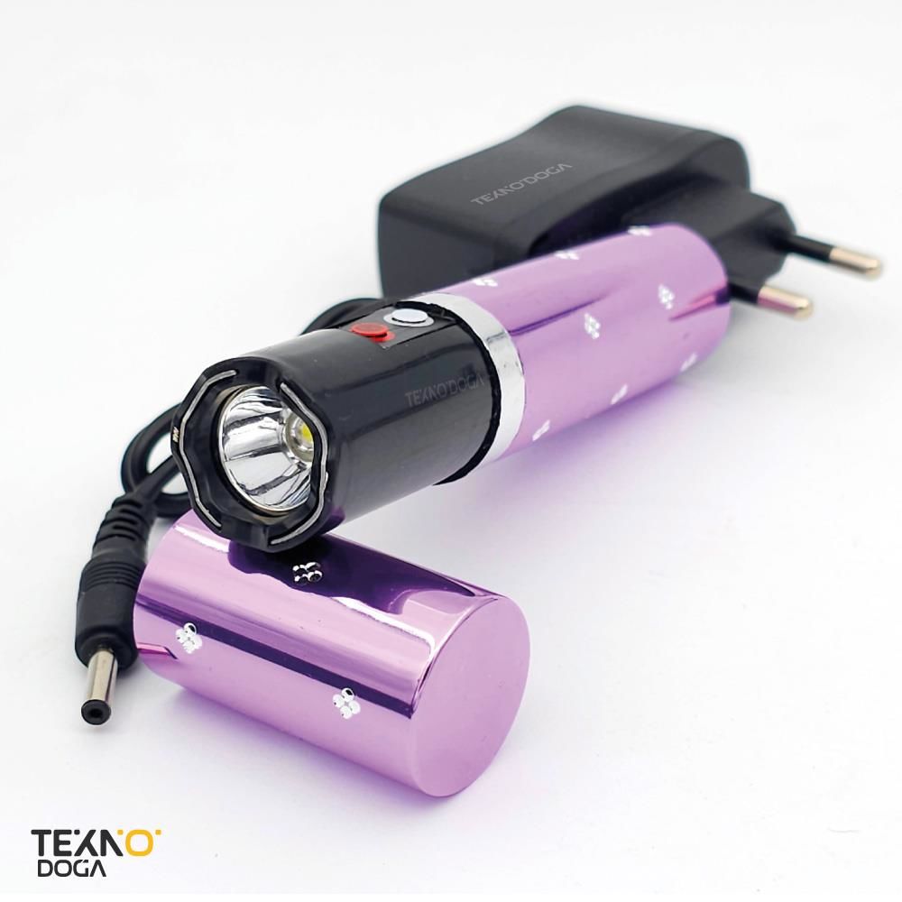 V2 Ruj Parfüm Elektro Şok Cihazı, Şarjlı El Feneri Şok Aleti