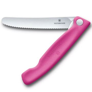 Victorinox 11cm Katlanabilir Domates Bıçağı Pembe 6.7836.F5B