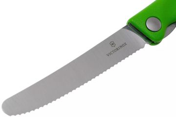 Victorinox 11cm Katlanabilir Domates Bıçağı Yeşil 6.7836.F4B