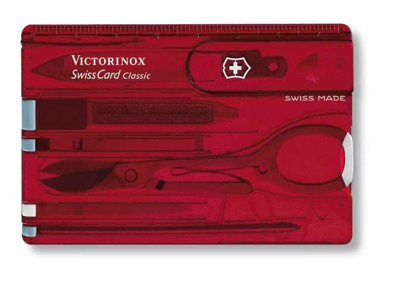 Victorinox SwissCard Classic Ruby 0.7100.T Şeffaf Kırmızı 10F