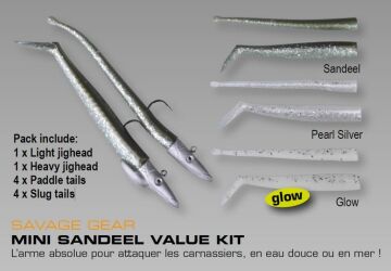 Savage Gear Mini Sandeel Kit 10ad 2 Kafa+8 Kuyruk Suni Yem