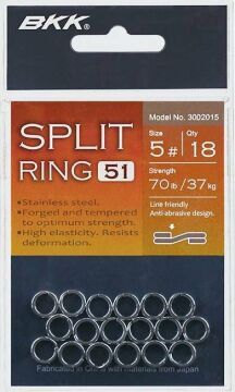 BKK Split Ring 51 Paslanmaz Çelik Olta Halkası