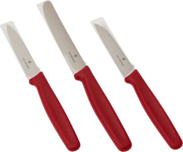 Victorinox Üçlü Soyma Bıçağı Seti 6.7111.3 Kırmızı