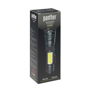 Panther P50 LED El Feneri USB Şarjlı Fener PT-4018