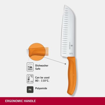 Victorinox SwissClassic 17cm Santoku Bıçağı Turuncu 6.8526.17L8B