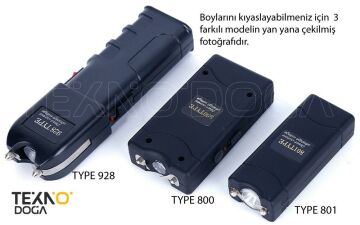 TYPE 800 Elektroşok Cihazı, Şarjlı El Feneri Light-1280