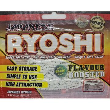 Japanese Ryoshi 12cm LRF Silikon Yem Karides Aromalı Yem Salt