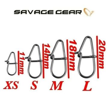 Savage Gear Needle Eggsnaps XS Rapala Klipsi 16kg 20ad.