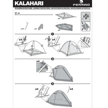 Ferrino Kalahari 3 Kişilik 3 Mevsim Kamp Çadırı