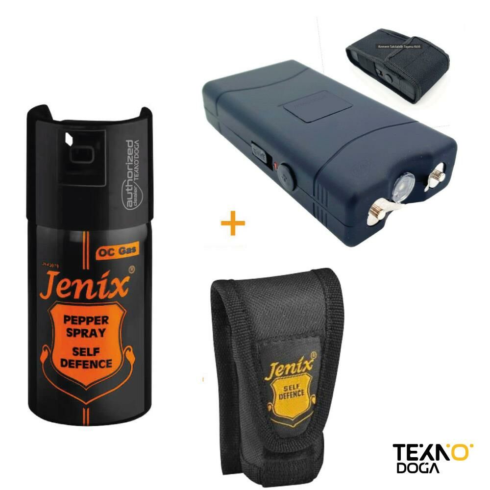 TDTX Jenix 40ml Biber Gazı ve Elektroşok Cihazı Savunma Seti KS3