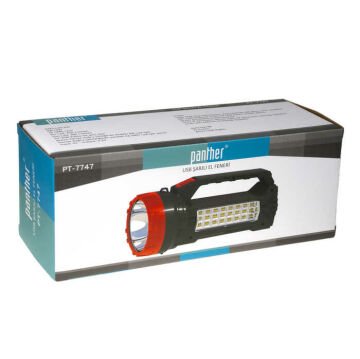 Panther USB Şarjlı Spot El Feneri Kamp Lambası PT-7747