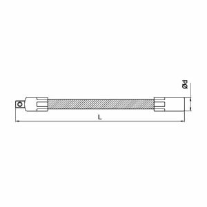 Ceta Form C11-76F 3/8'' Bükülebilir Uzatma Kolu 200 mm