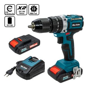 Max Extra MXP2944D Çift Akülü Kömürsüz Darbeli Matkap 18V 2.0Ah