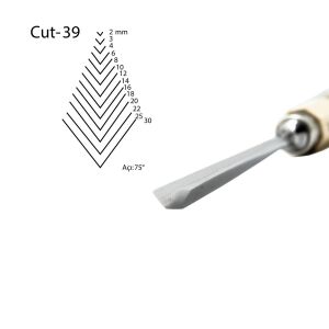 Kirschen Düz V Ağız Oyma Iskarpelası Kısa Cut39 - 6mm