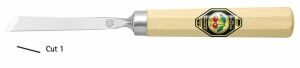 Kirschen Eğri Ağız Oyma Iskarpelası Kısa Cut1 - 4mm